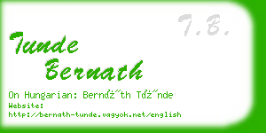 tunde bernath business card